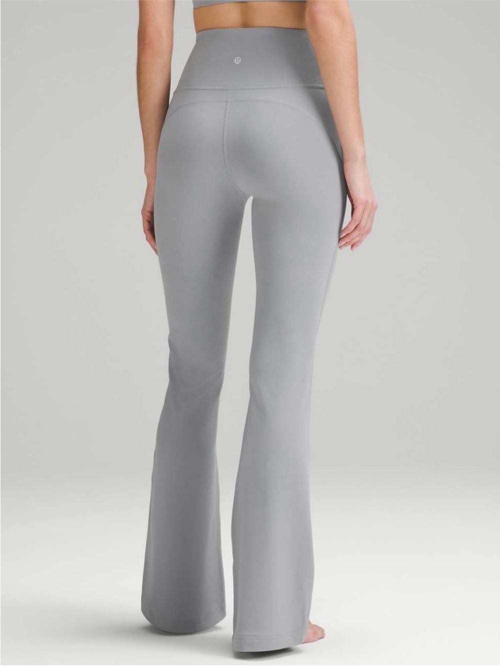 lululemon athletica Nulu Light Gray High-Rise Flare Leggings sz 16